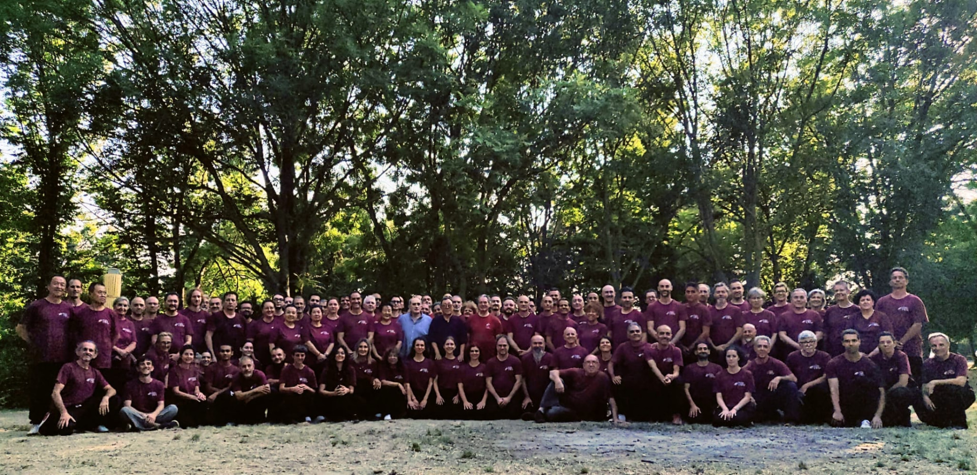 Foto di gruppo dei partecipanti allo stage con il G.M° Yang Lin Sheng